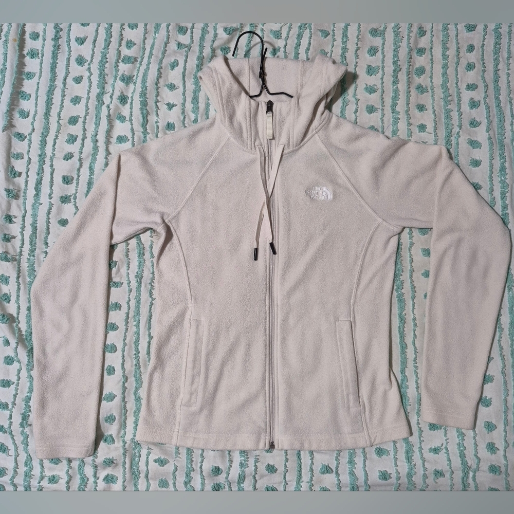Cream Fleece Zip-Up Hoodie